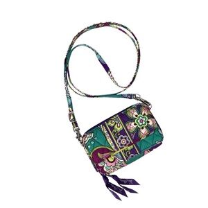 Vera Bradley Heather Retired Crossbody Wallet Purple Paisley Wristlet
NWOT
